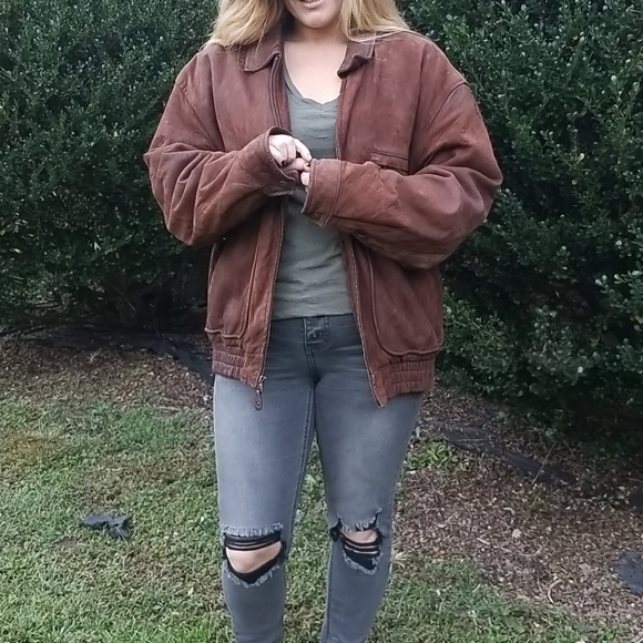 VINTAGE Banana Republic Leather Coat - Picture 4 of 15